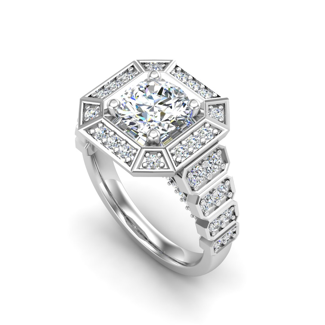 Leyla Halo Engagement Ring